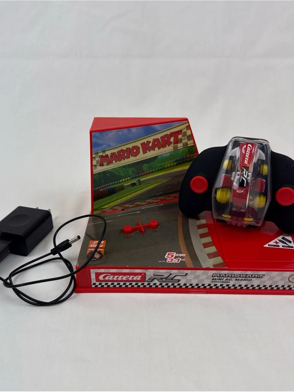Carrera Red and Black Mario Kart Mini RC with Controller